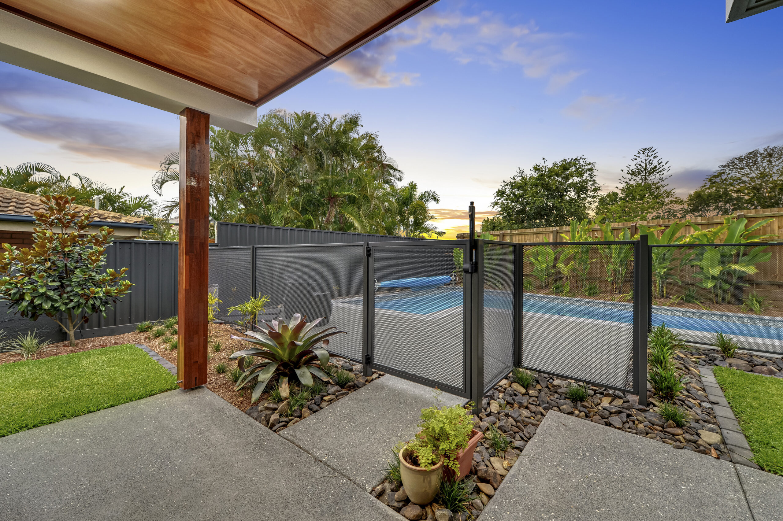 perforated pool fence