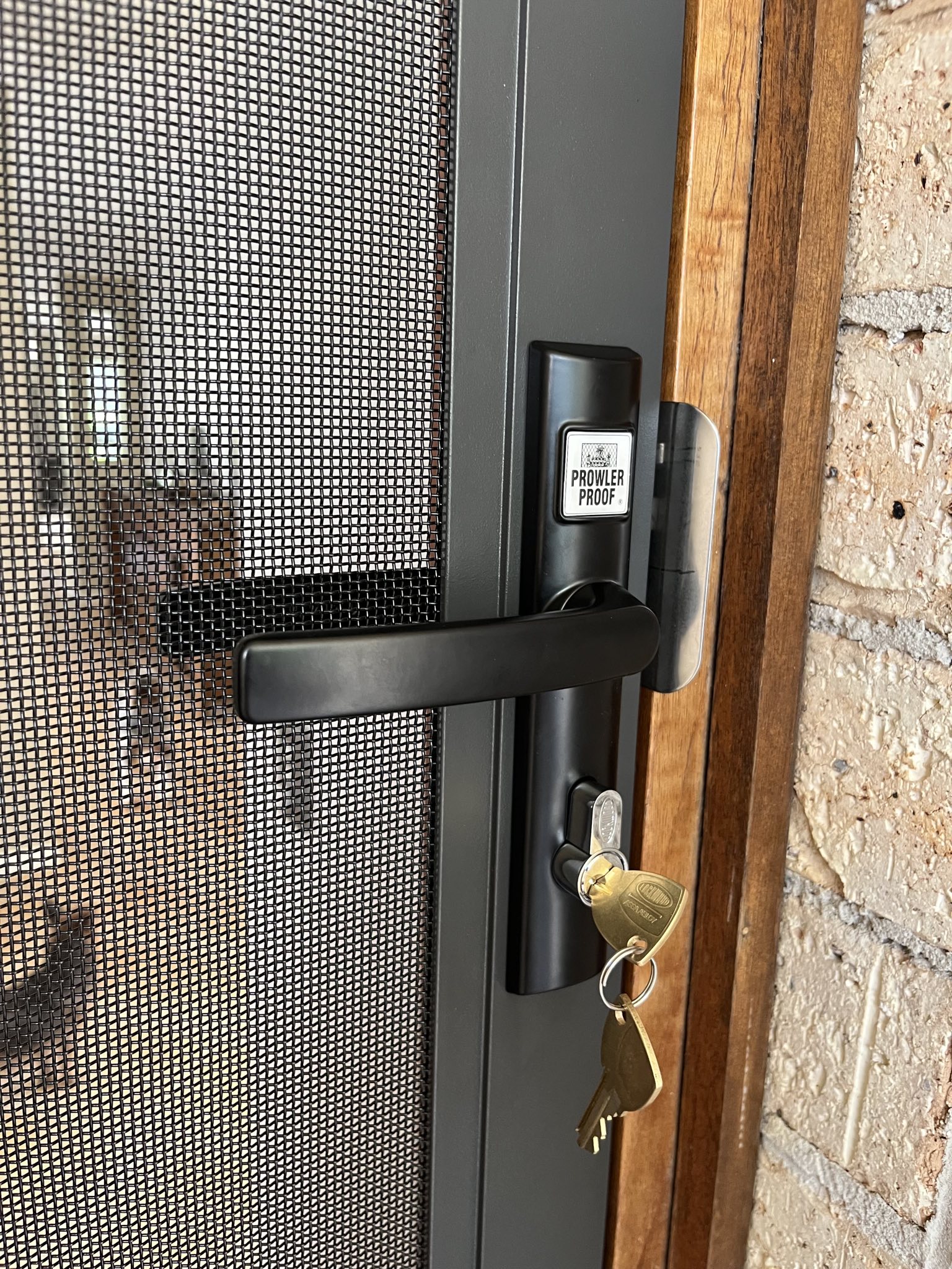 Security screen door lock